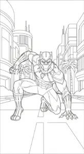 hình tô màu tranh tô màu Black Panther cho bé 6 tuổi