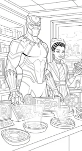 tải tranh tô màu tranh tô màu Black Panther cho bé 5 tuổi