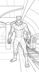 tranh tô màu tranh tô màu Black Panther miễn phí