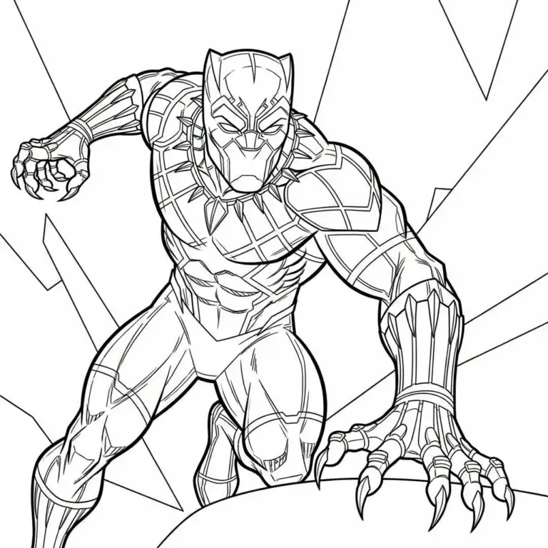 Tranh tô màu Black Panther