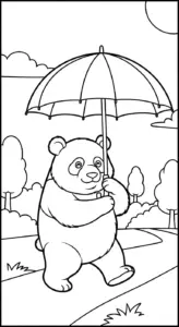 file hình tô màu tranh tô màu Cái Ô cho bé in