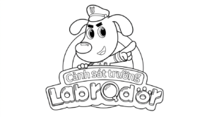 tranh tô màu Cảnh sát trưởng Labrador tập tô