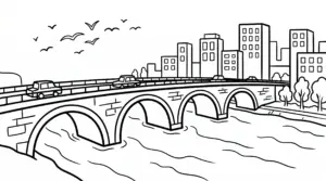 tải tranh tô màu tranh tô màu Cây Cầu cho bé 6 tuổi