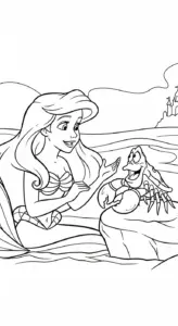 tải hình tô màu Công chúa Ariel cho bé
