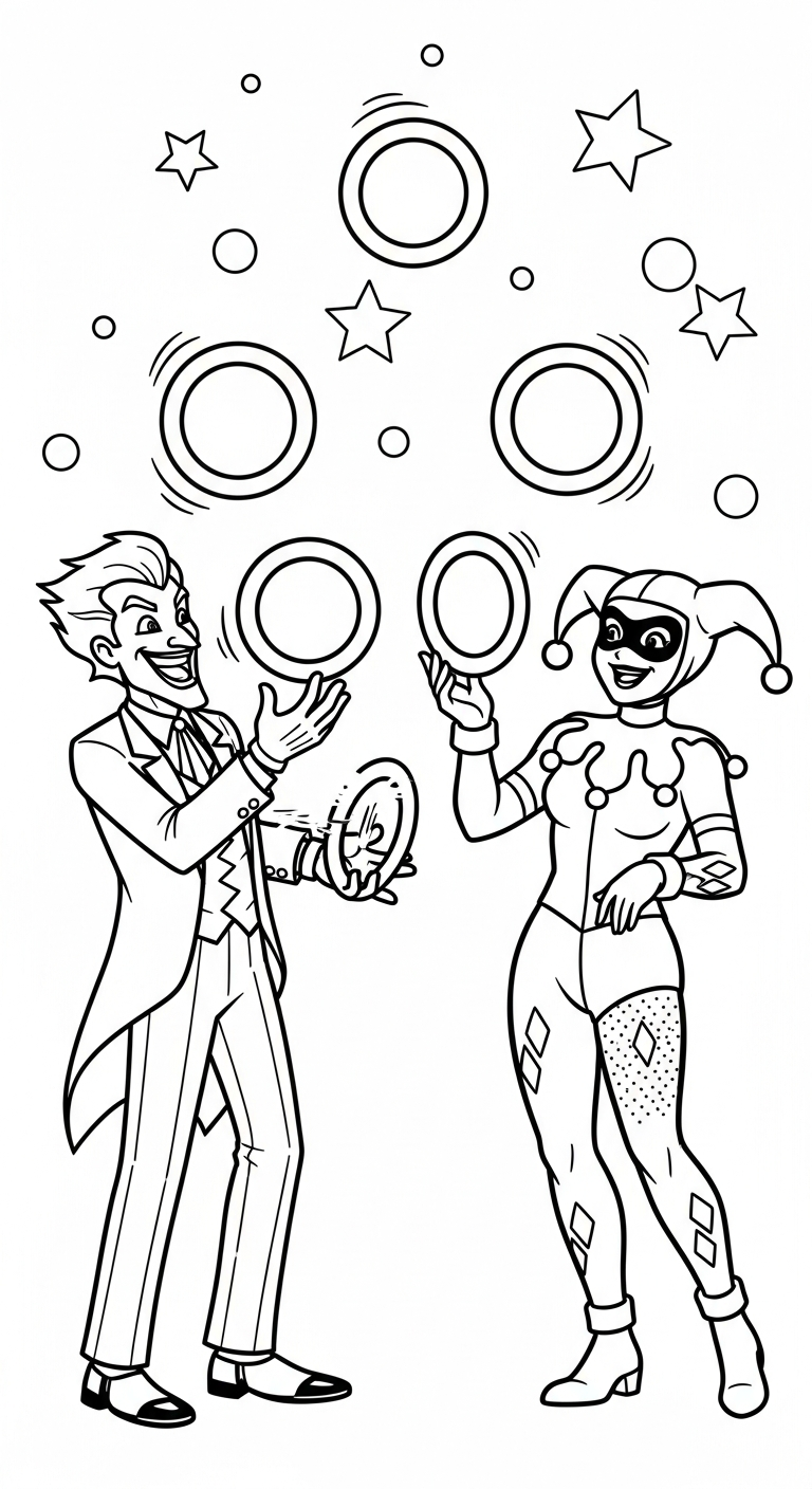 hình tô màu Joker cho bé 3 tuổi