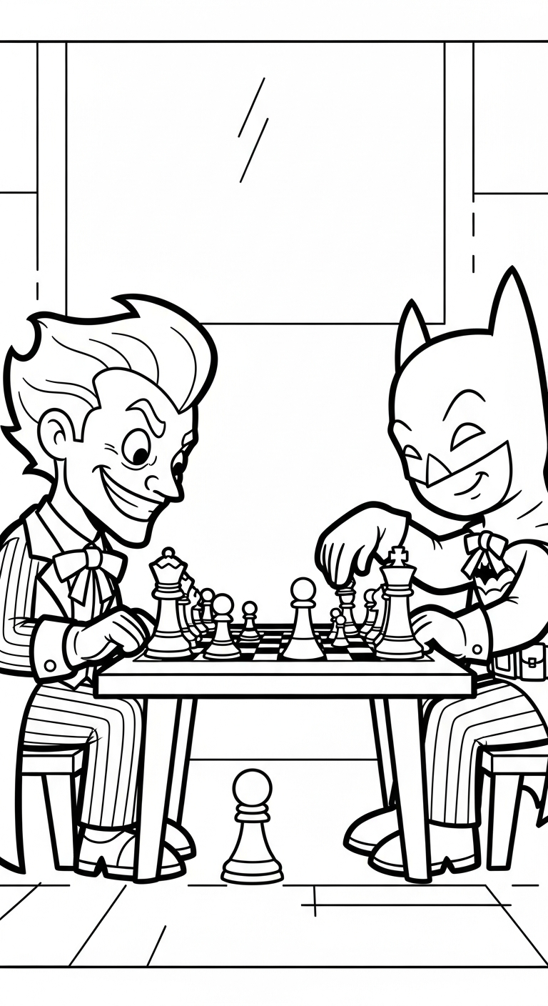 mẫu tranh tô màu Joker cho bé