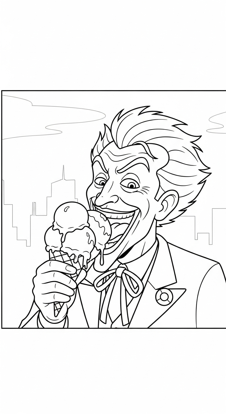mẫu tranh tô màu Joker cho bé 1