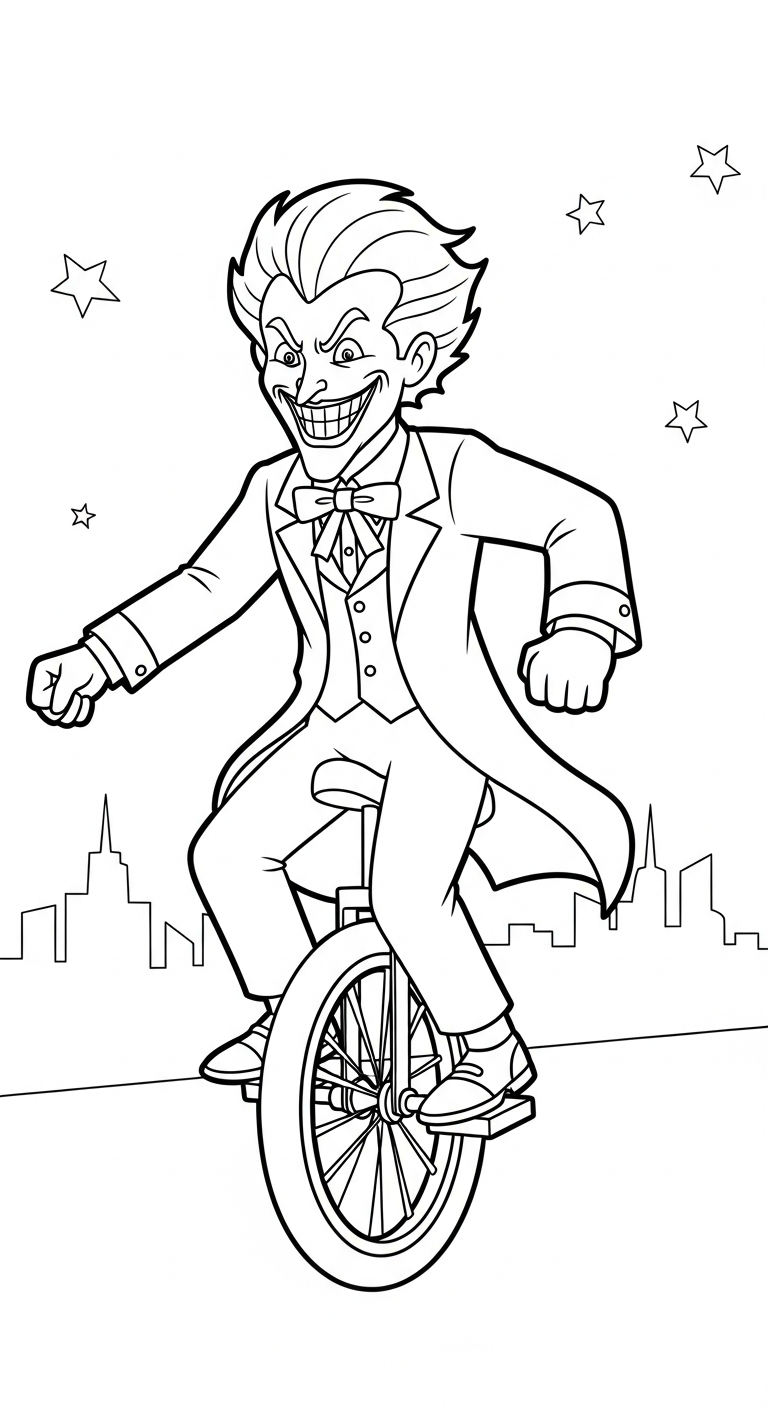 hình tô màu Joker cho bé tải miễn phí