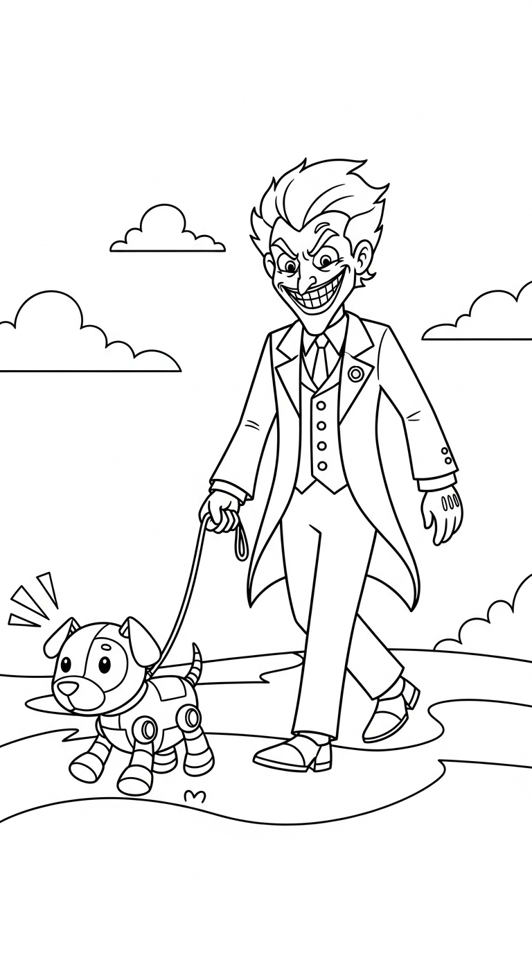 file pdf hình tô màu Joker cho bé
