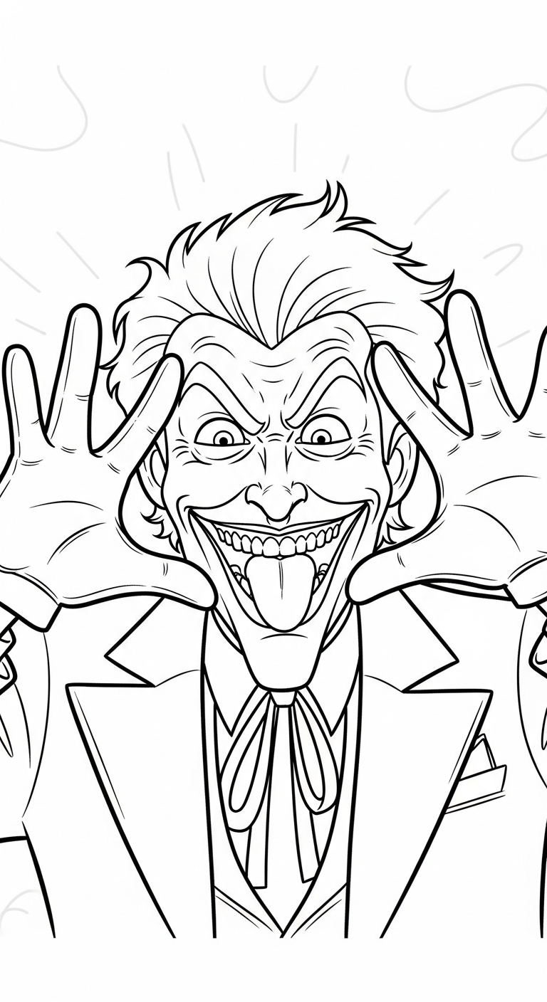 hình tô màu Joker cho bé 6 tuổi