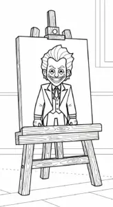in hình tô màu Joker cho bé 6 tuổi