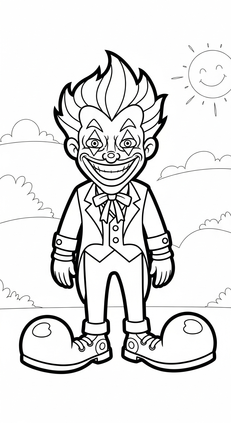 tranh tô màu Joker cho bé 3 tuổi miễn phí