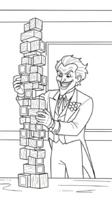 in hình tô màu Joker cho bé 3 tuổi