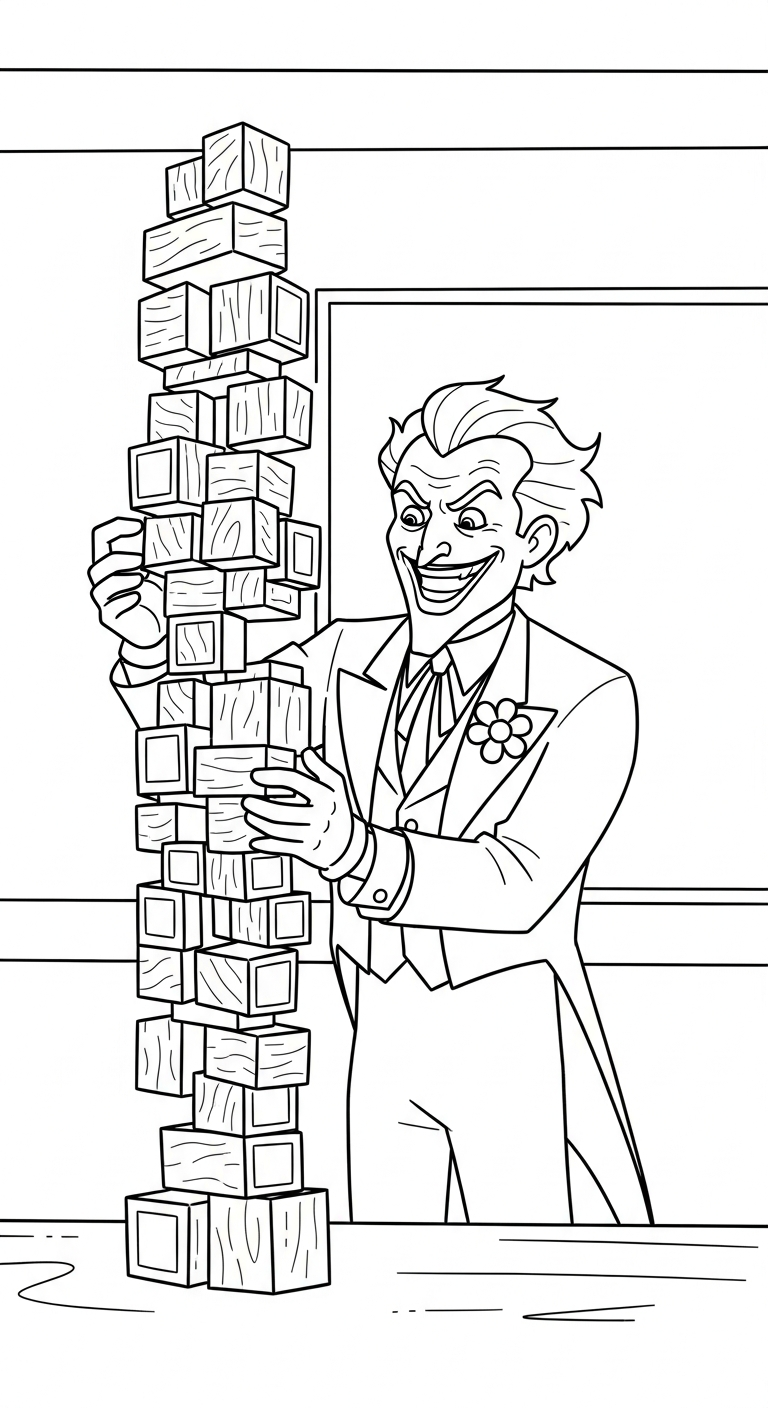 in hình tô màu Joker cho bé 3 tuổi