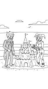 in hình tô màu Joker
