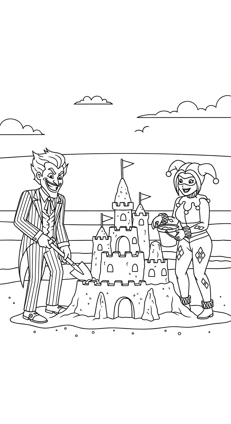 in hình tô màu Joker
