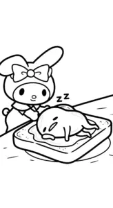 tranh tô màu My Melody cho bé 3 tuổi