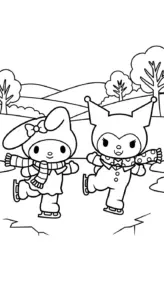 download tranh tô màu My Melody cho bé