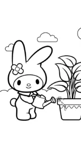 hình tô màu My Melody cho trẻ em