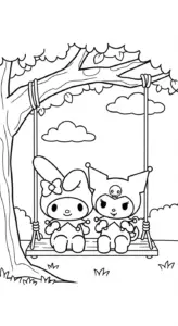 download hình tô màu My Melody miễn phí