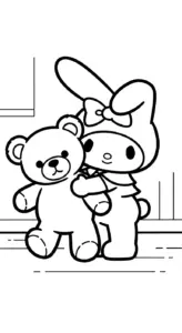 tranh tô màu My Melody cho bé đơn giản