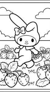 in hình tô màu My Melody