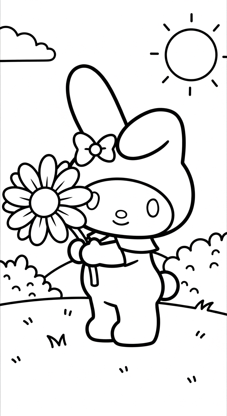 tải file hình tô màu My Melody 1
