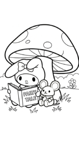 tải hình tô màu My Melody cho bé 4 tuổi