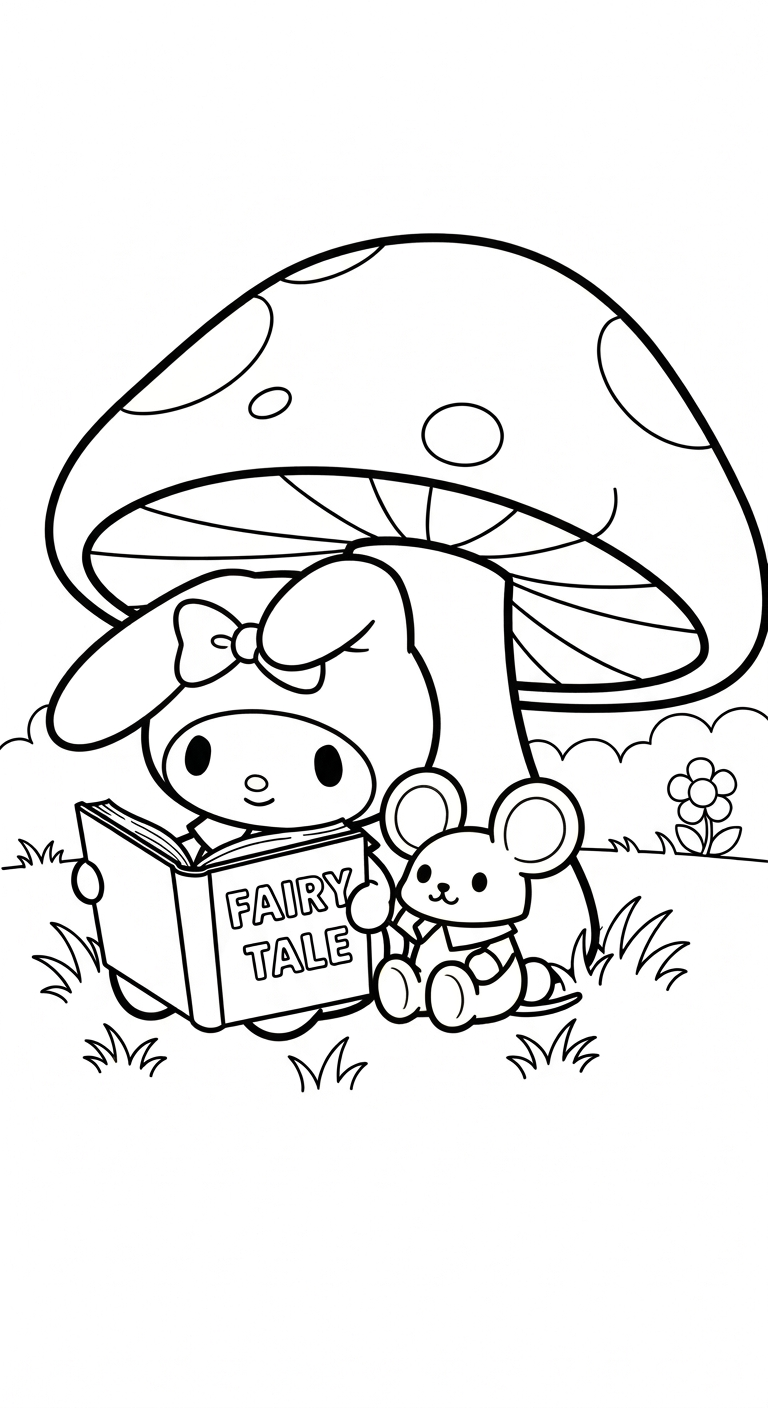 tải hình tô màu My Melody cho bé 4 tuổi