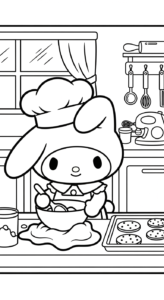 in tranh tô màu My Melody cho bé 3 tuổi