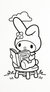 in tranh tô màu My Melody cho bé 4 tuổi