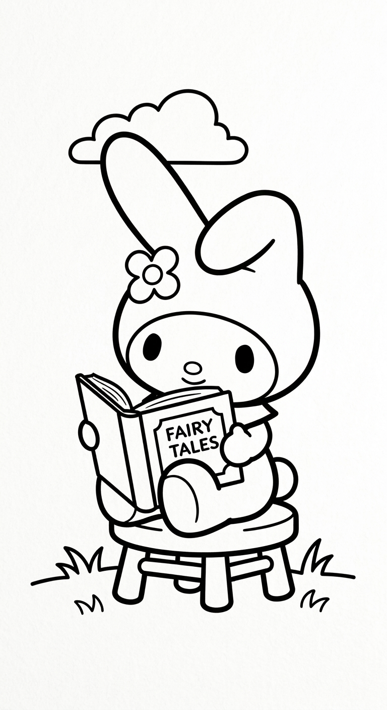in tranh tô màu My Melody cho bé 4 tuổi