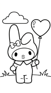 download tranh tô màu My Melody miễn phí