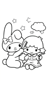 tải file hình tô màu My Melody