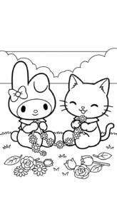 tranh tô màu My Melody cho bé mới nhất