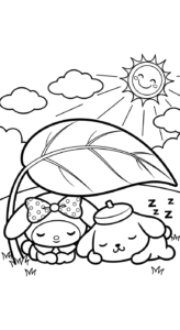 tranh tô màu My Melody cho bé tải về