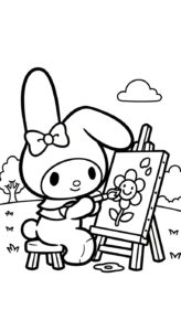 mẫu hình tô màu My Melody cho bé