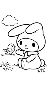 hình tô màu My Melody in ngay