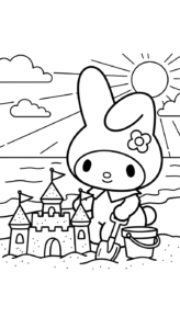 in tranh tô màu My Melody cho bé 6 tuổi