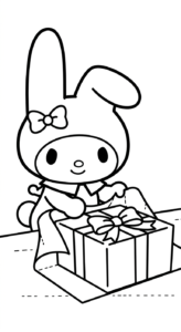 in tranh tô màu My Melody cho bé 5 tuổi