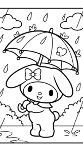 download tranh tô màu My Melody miễn phí