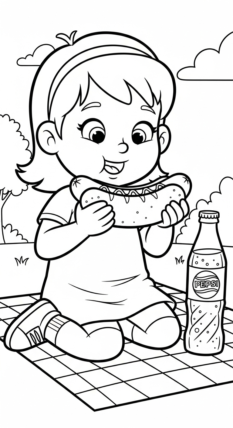 tải tranh tô màu Pepsi cho bé 6 tuổi