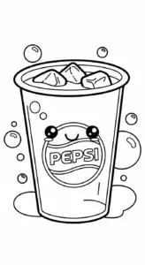in hình tô màu Pepsi cho bé 8 tuổi