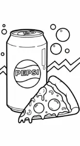 tải file hình tô màu Pepsi