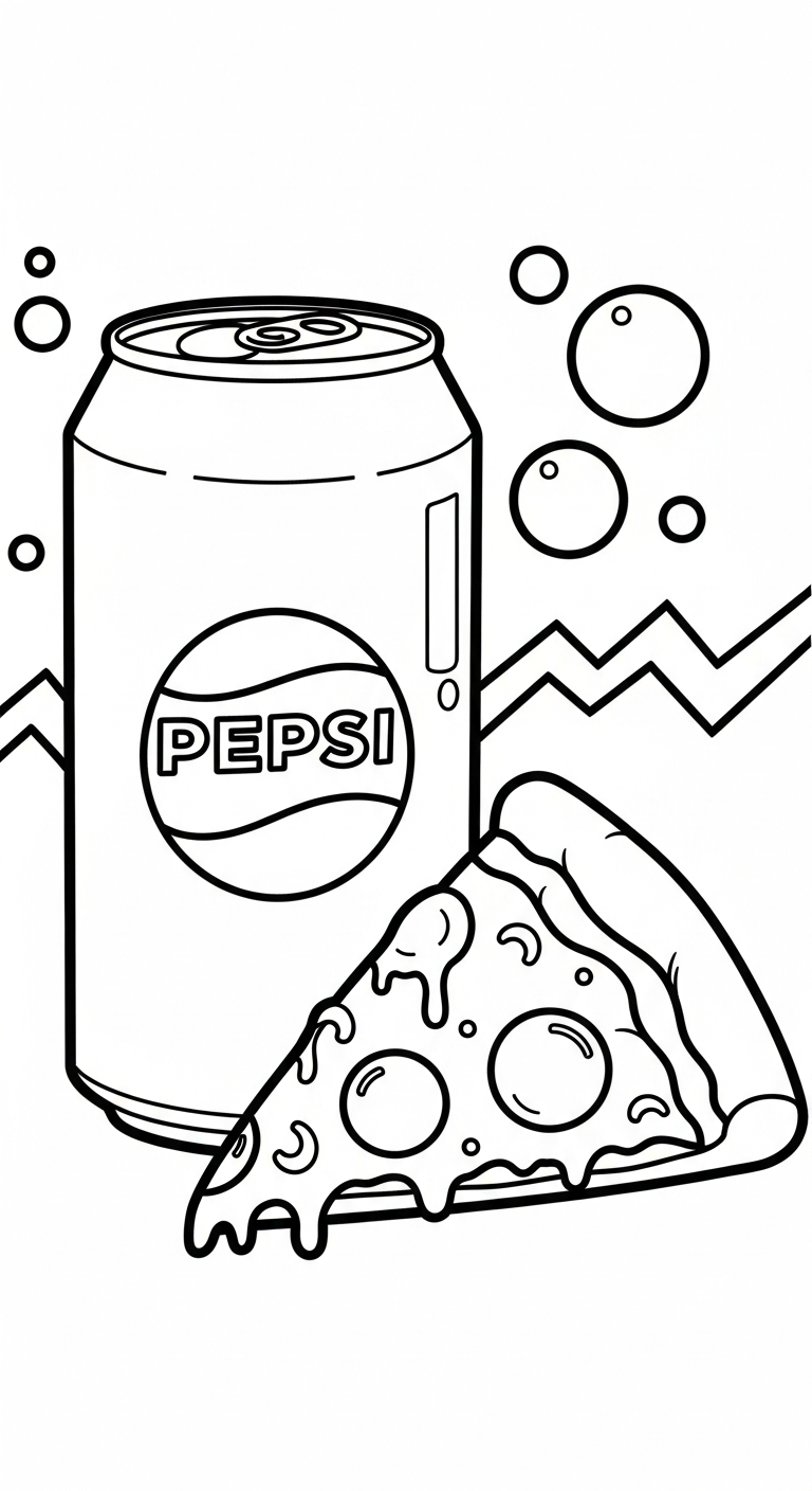 tải file hình tô màu Pepsi