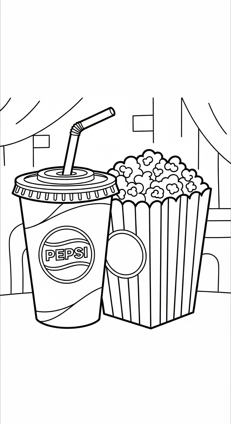 download tranh tô màu Pepsi cho bé