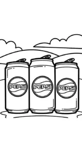 file hình tô màu Pepsi cho bé in