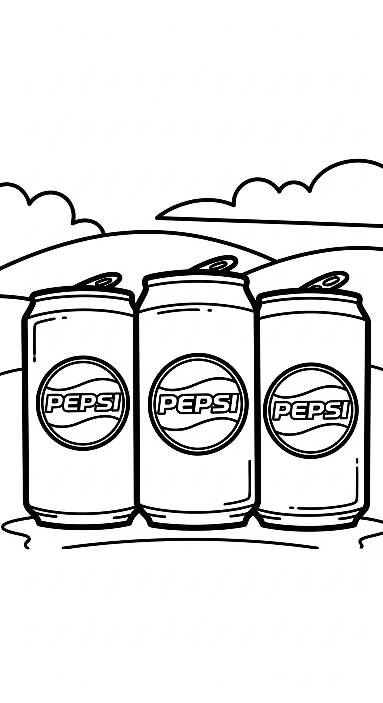 file hình tô màu Pepsi cho bé in