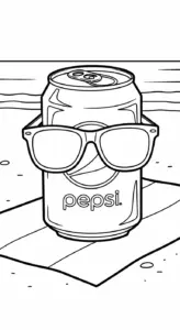 file hình tô màu Pepsi cho bé in