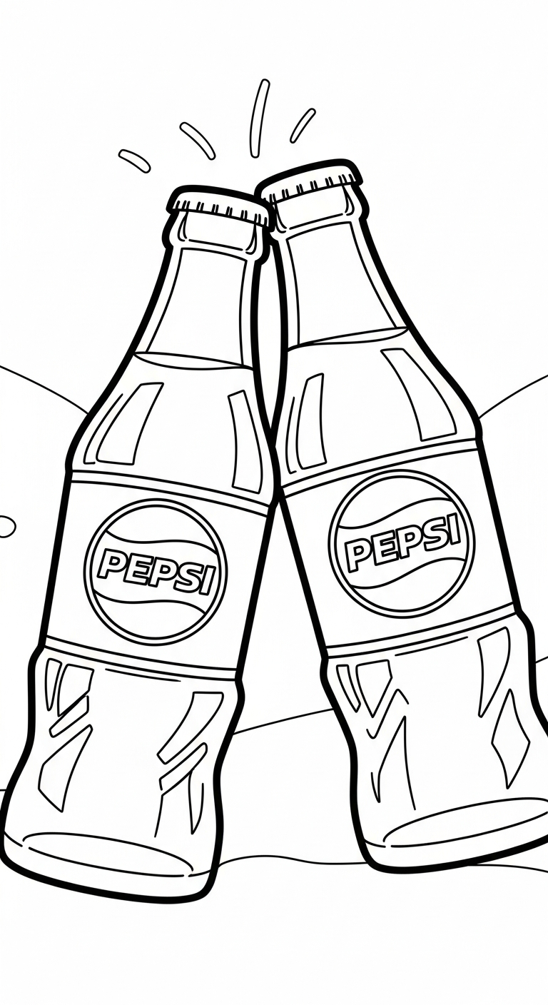 tranh tô màu Pepsi cho bé 8 tuổi